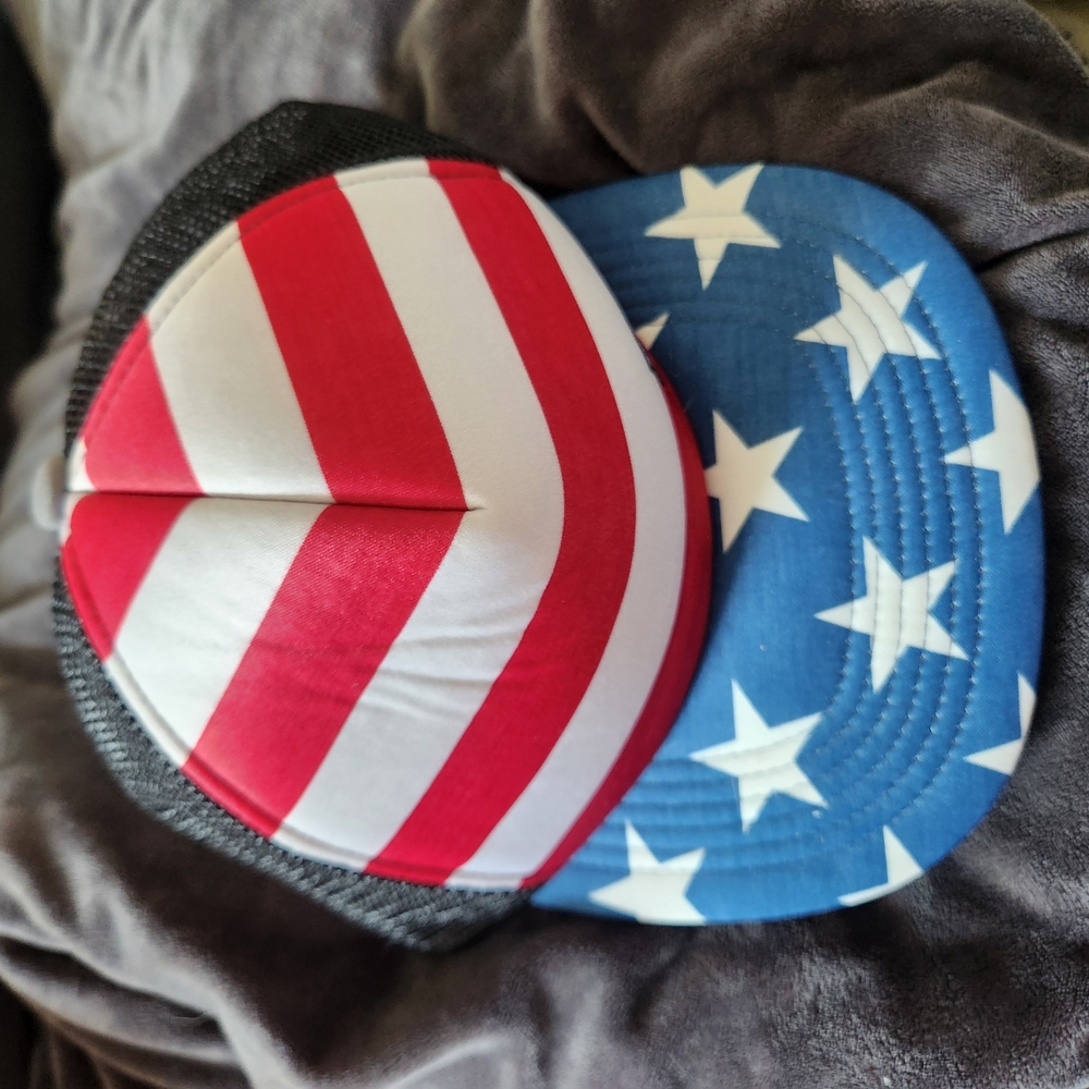 Billabong Mesh Cap with Red, White, and Blue One Size GUC